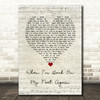 Michael Bolton When I'm Back On My Feet Again Script Heart Song Lyric Wall Art Print