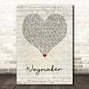 Michael W. Smith Waymaker Script Heart Song Lyric Wall Art Print