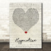 Notorious B.I.G. Hypnotize Script Heart Song Lyric Wall Art Print