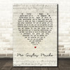 Banda Sinaloense MS de Sergio Lizárraga Me Gustas Mucho Script Heart Song Lyric Wall Art Print