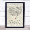 Paul Weller Ain't No Love In The Heart Of The City Script Heart Song Lyric Wall Art Print