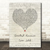 Prince The Greatest Romance Ever Sold Script Heart Song Lyric Wall Art Print