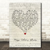 Quincy Jones Miss Celie's Blues Script Heart Song Lyric Wall Art Print