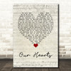 Randy Houser Our Hearts Script Heart Song Lyric Wall Art Print