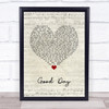 Rebelution Good Day Script Heart Song Lyric Wall Art Print