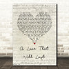 Renee Olstead A Love That Will Last Script Heart Song Lyric Wall Art Print