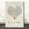 Aaliyah One In A Million Script Heart Song Lyric Quote Music Print