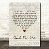 Above & Beyond Good For Me Script Heart Song Lyric Quote Music Print
