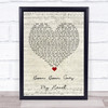 Alex Swings Oscar Sings Boom Boom Goes My Heart Script Heart Song Lyric Quote Music Print
