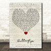 Alicia Keys Butterflyz Script Heart Song Lyric Quote Music Print