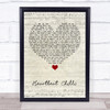 Allo Darlin' Heartbeat Chilli Script Heart Song Lyric Quote Music Print