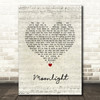 Ariana Grande Moonlight Script Heart Song Lyric Quote Music Print