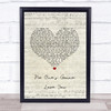 Band Of Horses No One's Gonna Love You Script Heart Song Lyric Quote Music Print