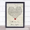 Billy Preston & Syreeta With You I'm Born Again Script Heart Song Lyric Quote Music Print