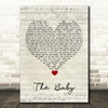 Blake Shelton The Baby Script Heart Song Lyric Quote Music Print
