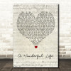Brian Fallon A Wonderful Life Script Heart Song Lyric Quote Music Print