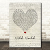Cat Stevens Wild World Script Heart Song Lyric Quote Music Print