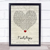 Daniel O'Donnell Footsteps Script Heart Song Lyric Quote Music Print