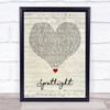 Dappy Spotlight Script Heart Song Lyric Quote Music Print