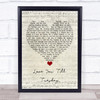 David Bowie Love You Till Tuesday Script Heart Song Lyric Quote Music Print
