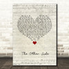 David Gray The Other Side Script Heart Song Lyric Quote Music Print