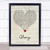 Dermot Kennedy Glory Script Heart Song Lyric Quote Music Print