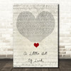 DJ Luck & MC Neat A Little Bit of Luck Script Heart Song Lyric Quote Music Print