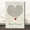 East 17 House Of Love Script Heart Song Lyric Quote Music Print