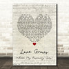Edison Lighthouse Love Grows (Where My Rosemary Goes) Script Heart Song Lyric Quote Music Print