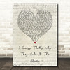 Elton John I Guess That's Why They Call It The Blues Script Heart Song Lyric Quote Music Print