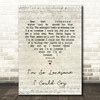 Elvis Presley I'm So Lonesome I Could Cry Script Heart Song Lyric Quote Music Print