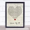 Eric Church Some Of It Script Heart Song Lyric Quote Music Print
