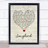 Eva Cassidy Songbird Script Heart Song Lyric Quote Music Print