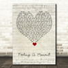Feeder Feeling A Moment Script Heart Song Lyric Quote Music Print