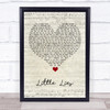 Fleetwood Mac Little Lies Script Heart Song Lyric Quote Music Print