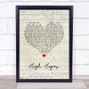 Frank Sinatra High Hopes Script Heart Song Lyric Quote Music Print