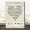 Furniture Brilliant Mind 1986 Script Heart Song Lyric Quote Music Print