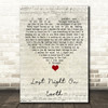 Green Day Last Night On Earth Script Heart Song Lyric Quote Music Print