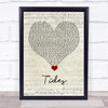 Jack & Jack Tides Script Heart Song Lyric Quote Music Print