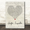 James Arthur Safe Inside Script Heart Song Lyric Quote Music Print