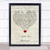 Jim Reeves I Love You Because Script Heart Song Lyric Quote Music Print