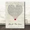 Kid Rock Stand The Pain Script Heart Song Lyric Quote Music Print