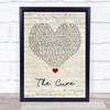 Lady Gaga The Cure Script Heart Song Lyric Quote Music Print