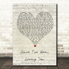 Led Zeppelin Since I've Been Loving You Script Heart Song Lyric Quote Music Print