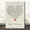 Mac & Katie Kissoon Sugar Candy Kisses Script Heart Song Lyric Quote Music Print