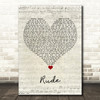 MAGIC Rude Script Heart Song Lyric Quote Music Print