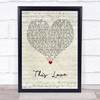Maroon 5 This Love Script Heart Song Lyric Quote Music Print