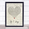 Mumford & Sons If I Say Script Heart Song Lyric Quote Music Print