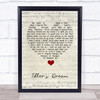 Oasis Idler's Dream Script Heart Song Lyric Quote Music Print