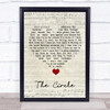 Ocean Colour Scene The Circle Script Heart Song Lyric Quote Music Print